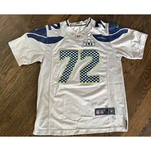 NIKE Michael Bennett Seattle Seahawks #72 NFL Football Jersey Medium Super Bowl